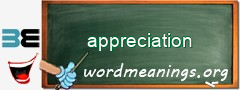 WordMeaning blackboard for appreciation